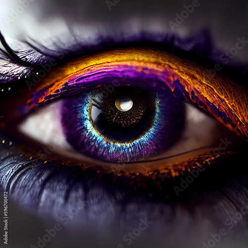 Eye Closeup Vibrant Colors