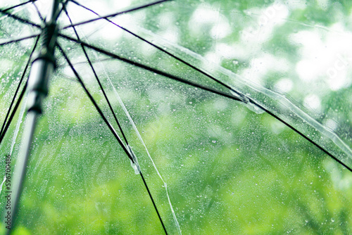Schilderij op canvas 雨と傘
