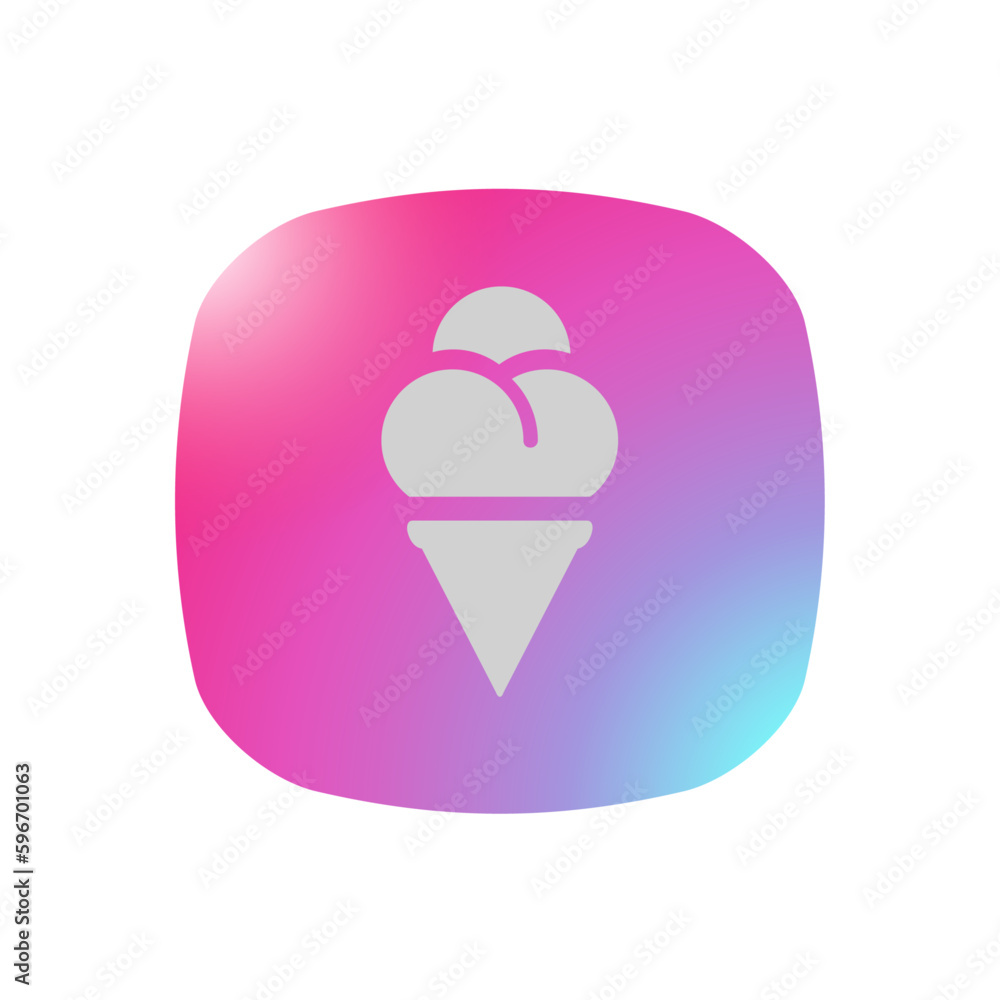 Cone Ice Cream - Pictogram (icon) Cone Ice Cream - Pictogram (icon)
