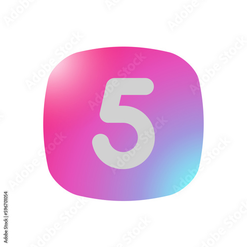 Obraz na plátně Five - Pictogram (icon)