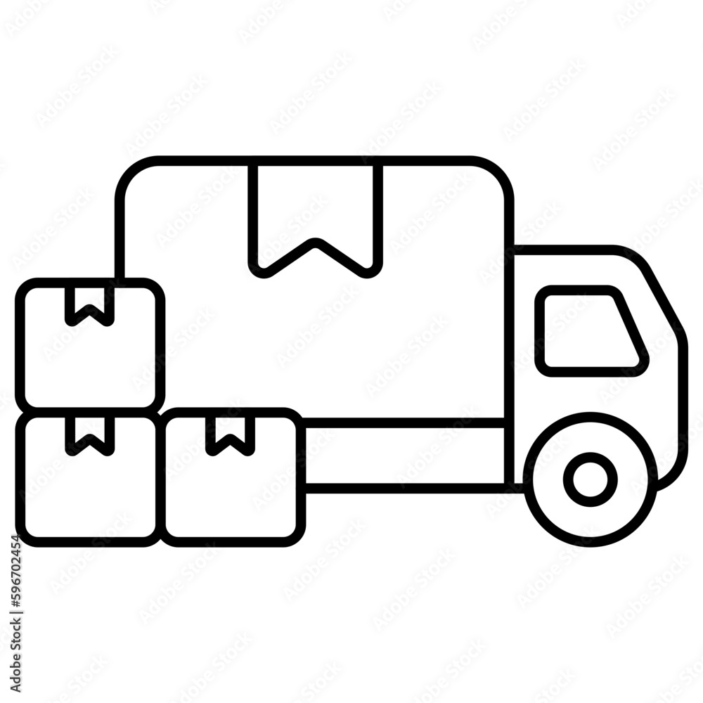 Perfect design icon of cargo van Perfect design icon of cargo van