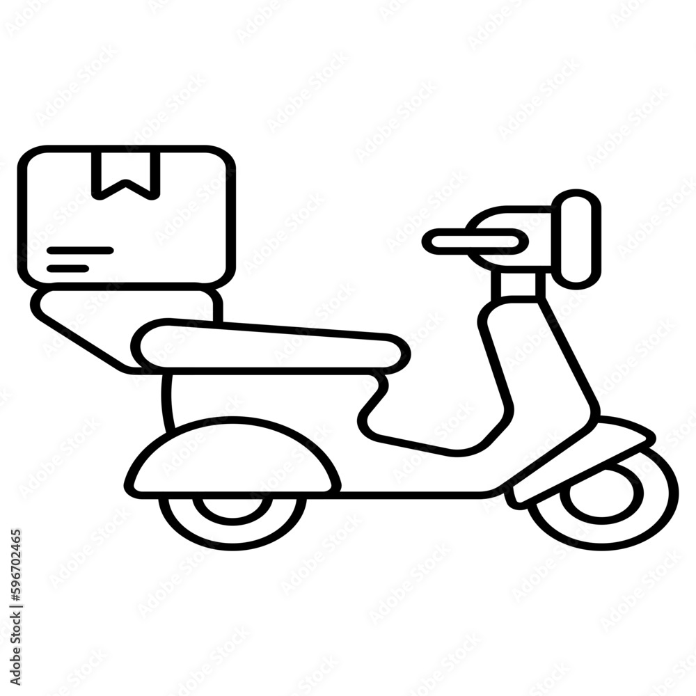 Scooter delivery icon, editable vector Scooter delivery icon, editable vector