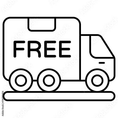 Perfect design icon of free shipment 
