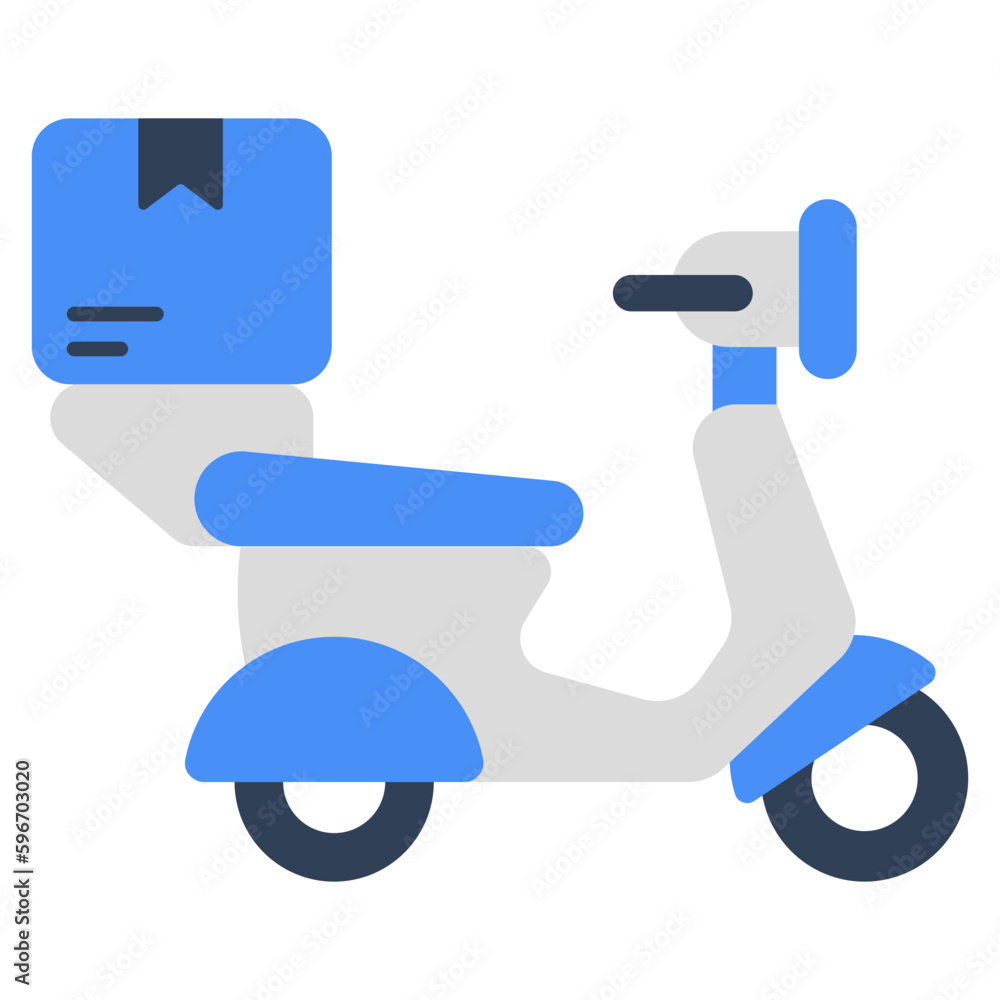 Scooter delivery icon, editable vector Scooter delivery icon, editable vector