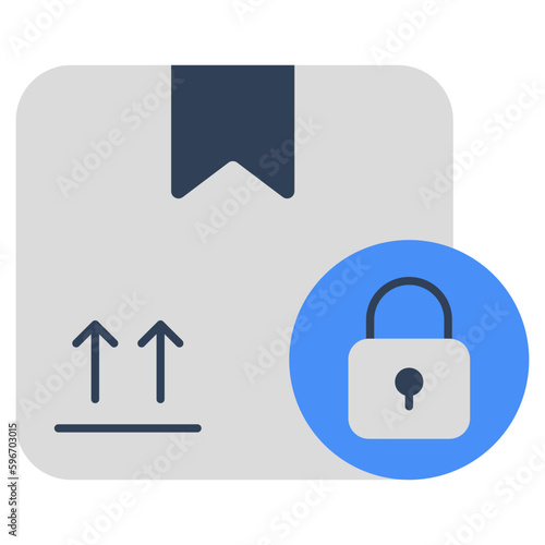 Editable design icon of parcel security