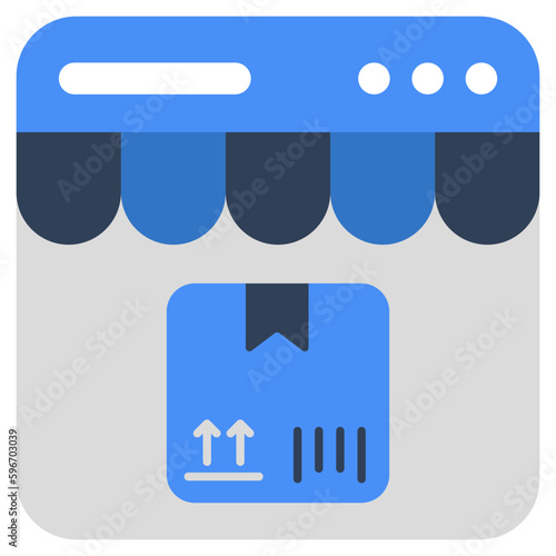 An icon design of online parcel