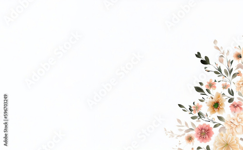 Colorful flowers and beautiful floral banner image for Mother's Day, Women's Day, flower blossom, romantic, and Valentine's Day.