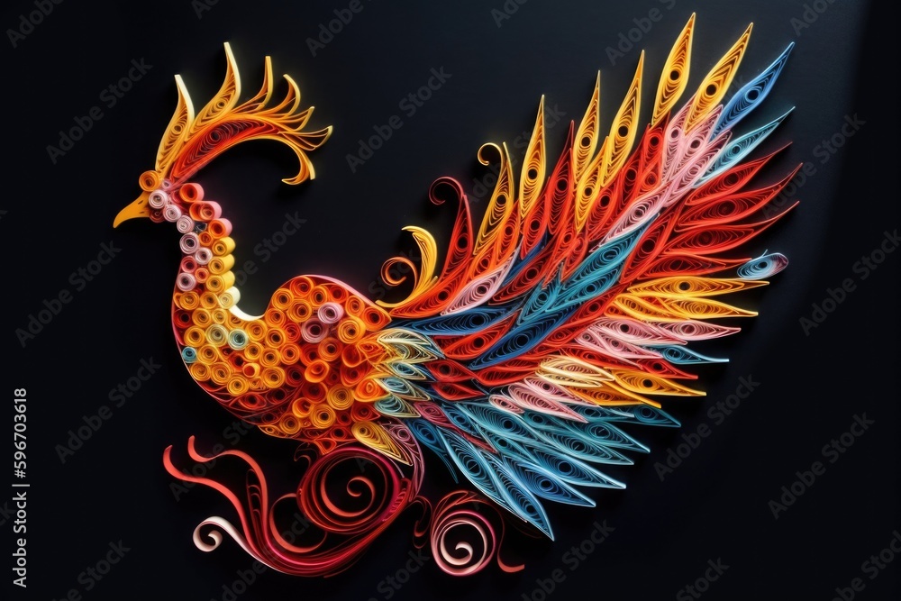 Phoenix bird rebirth concept AI generation Phoenix bird rebirth concept AI generation