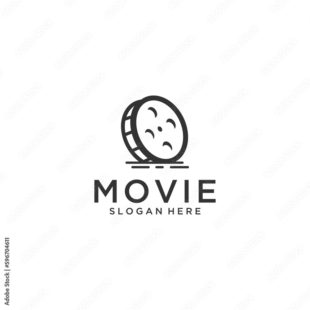 movie logo template vector in white background movie logo template vector in white background