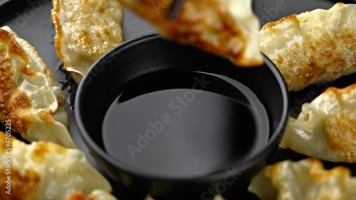 Chinese cuisine: fried dumplings video