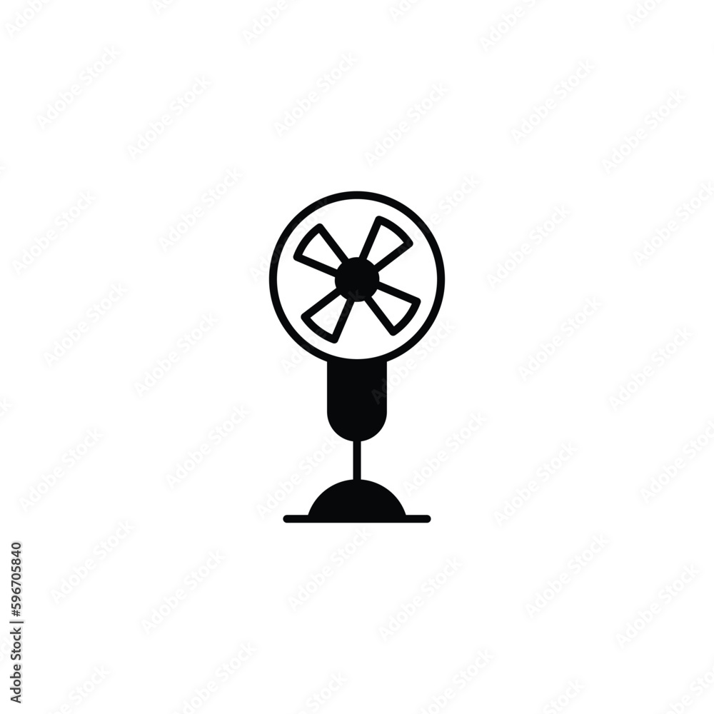 Table Fan icon design with white background stock illustration Table Fan icon design with white background stock illustration