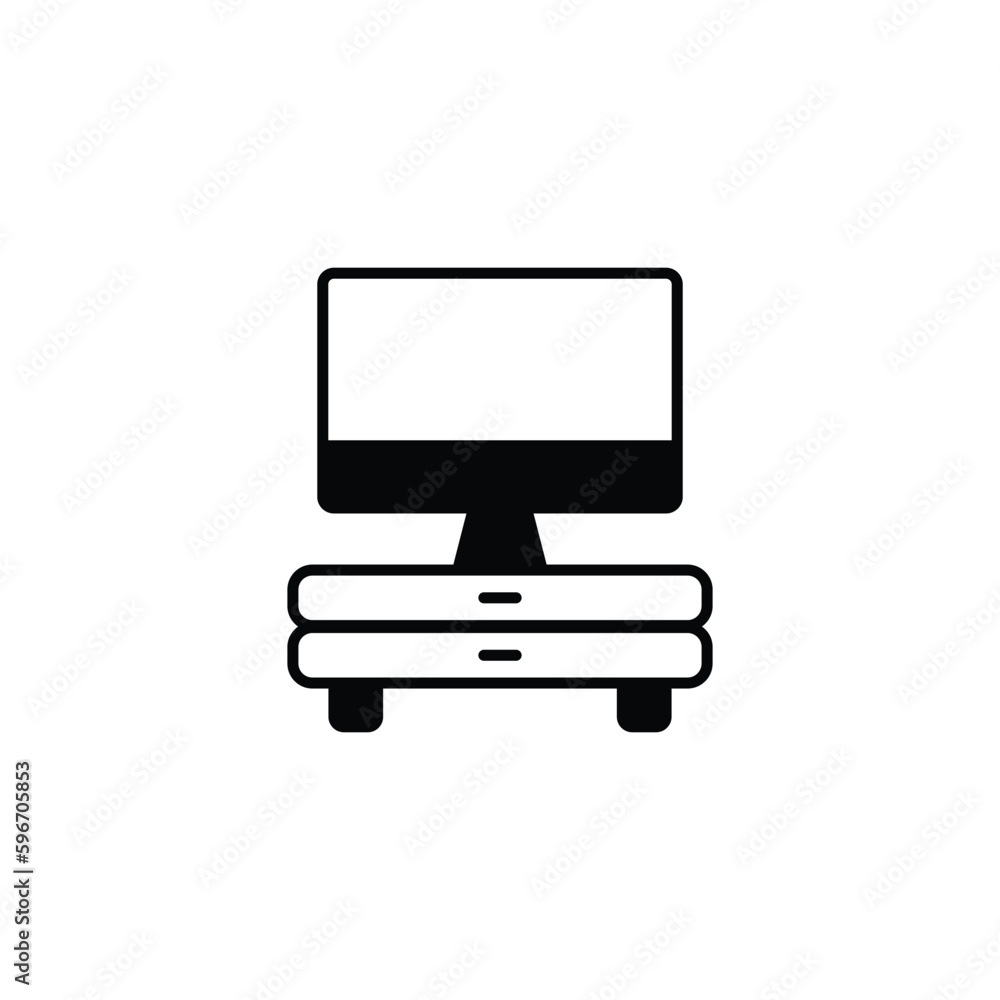 Home Tv icon design with white background stock illustration Home Tv icon design with white background stock illustration