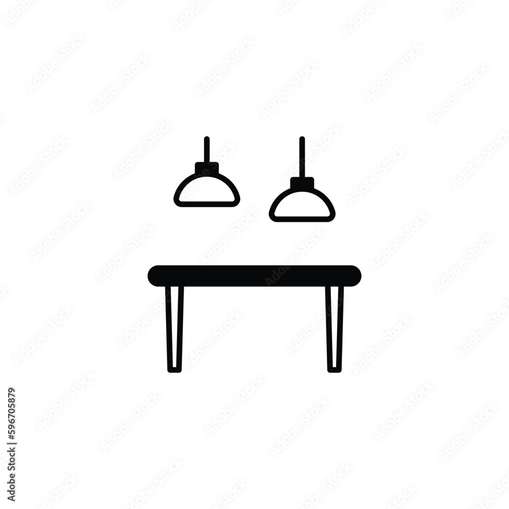 Dining Table icon design with white background stock illustration Dining Table icon design with white background stock illustration