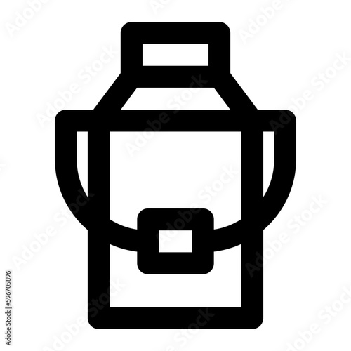 Milk tank in outline icon