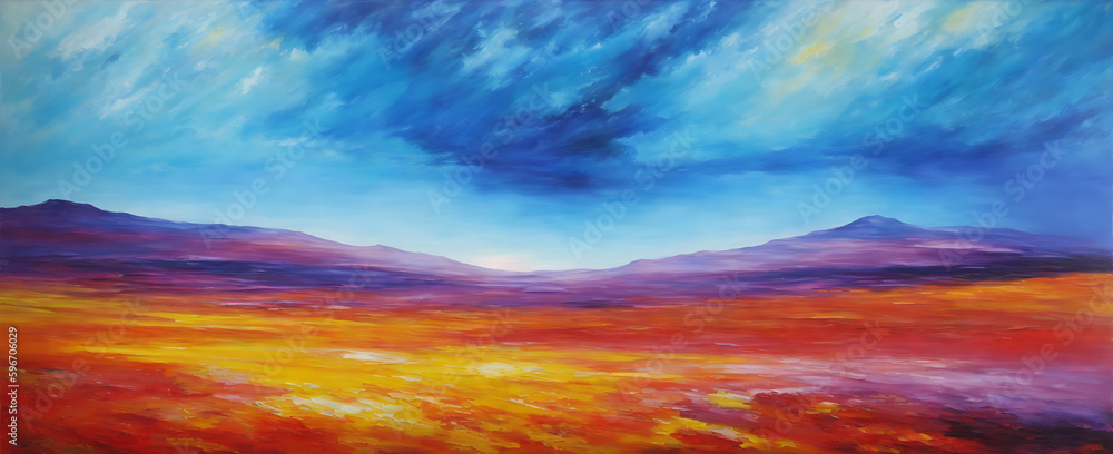 Obraz premium AI Colorful Landscape 55