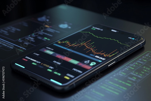 Stock Market Investment and Trading Analytics on Smartphone, Generative AI 