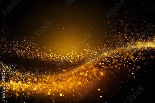 Abstract bright glitter gold background - Generative AI - Generative