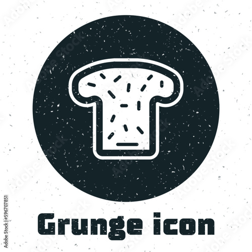 Grunge Bread toast for sandwich piece of roasted crouton icon isolated on white background. Lunch, dinner, breakfast snack. Monochrome vintage drawing. Vector