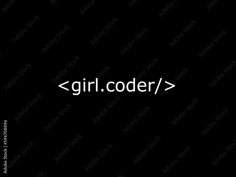 Obraz premium Girl coder