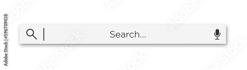 Search bar. Web element with text field and search button. Search navigator. Search bar for ui.
