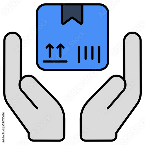 Premium download icon of parcel care