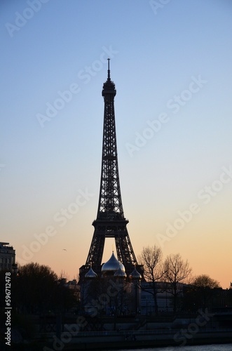 Paris, France 03.22.2017: Eiffel Tower in Paris, France