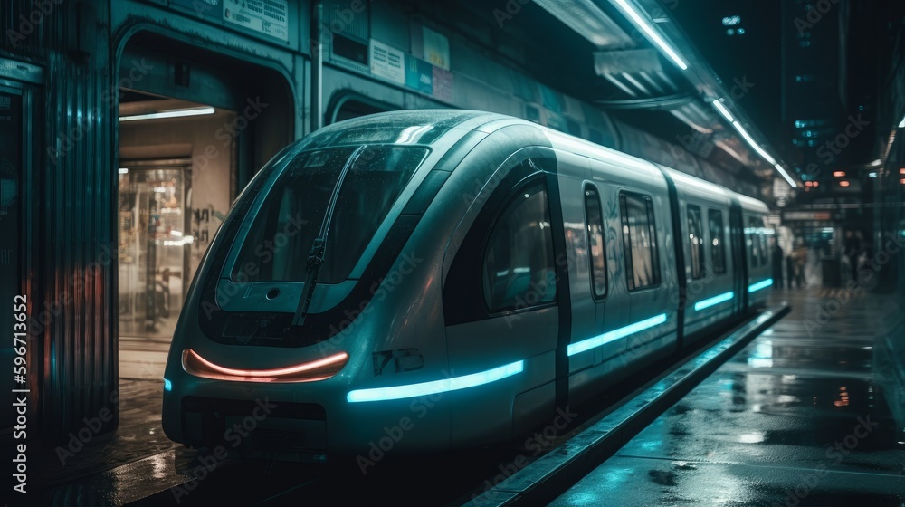 Modern Futuristic Train Generative AI Modern Futuristic Train Generative AI