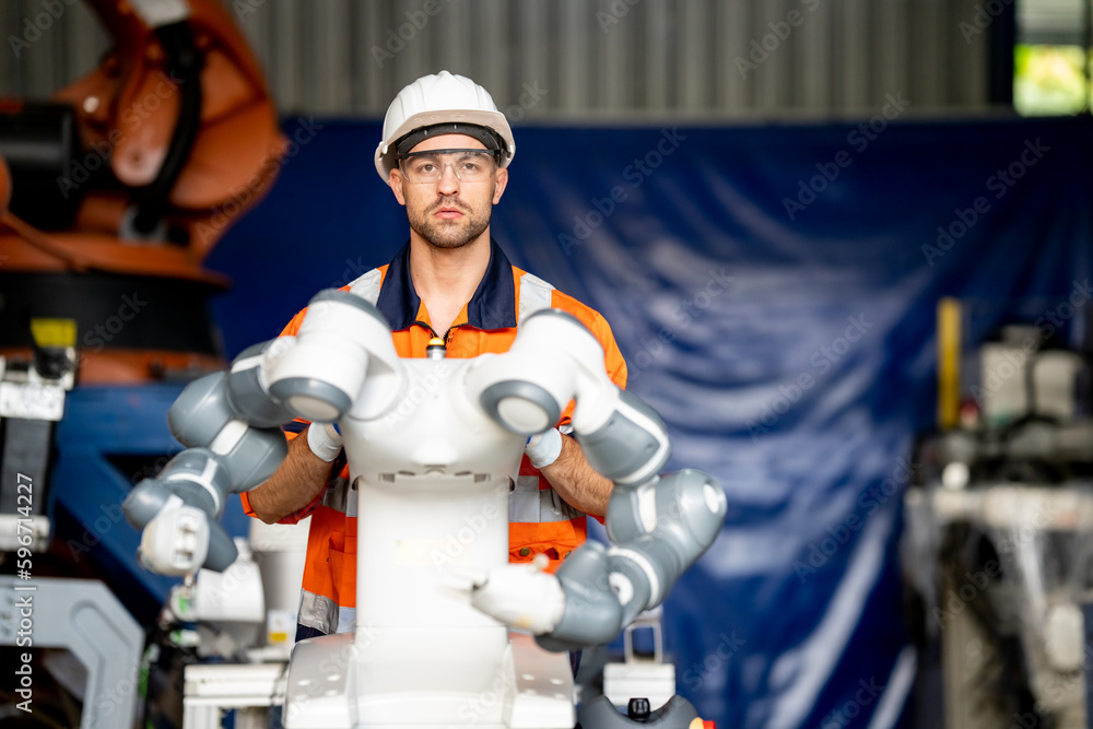 Robotic Arm production lines modern industrial technology. AI Automated production Robotic Arm production lines modern industrial technology. AI Automated production