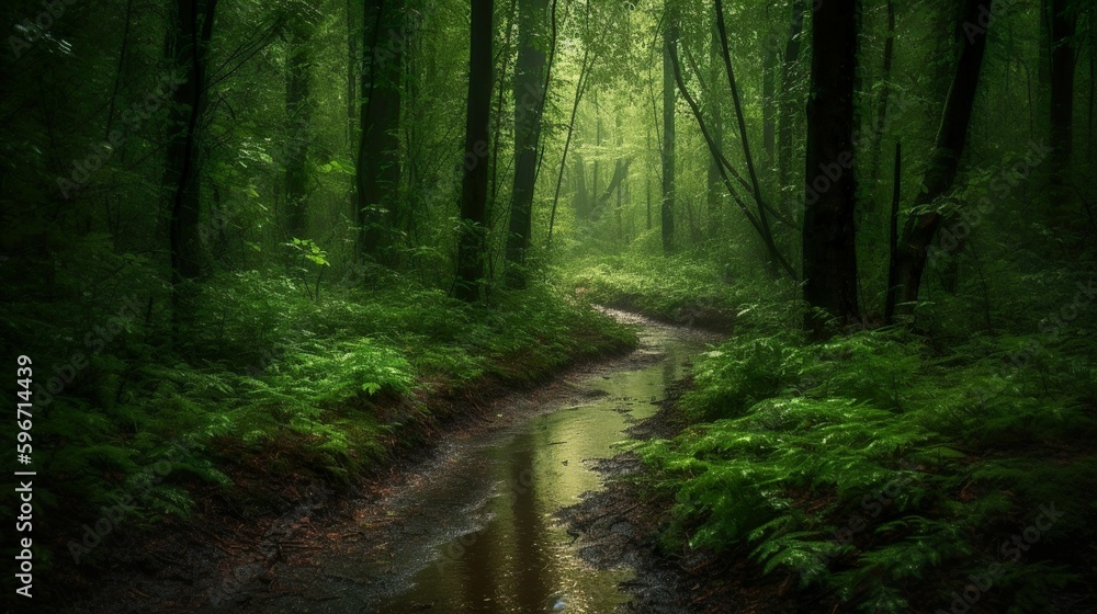 Eine Bache durch den Wald Eine Bache durch den Wald