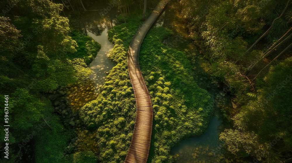 Naklejka premium Ein Weg in der grünen Natur 