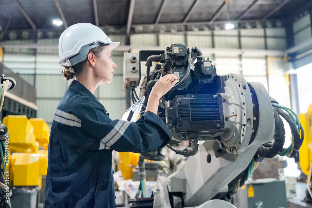 Robotic Arm production lines modern industrial technology. AI Automated production Robotic Arm production lines modern industrial technology. AI Automated production