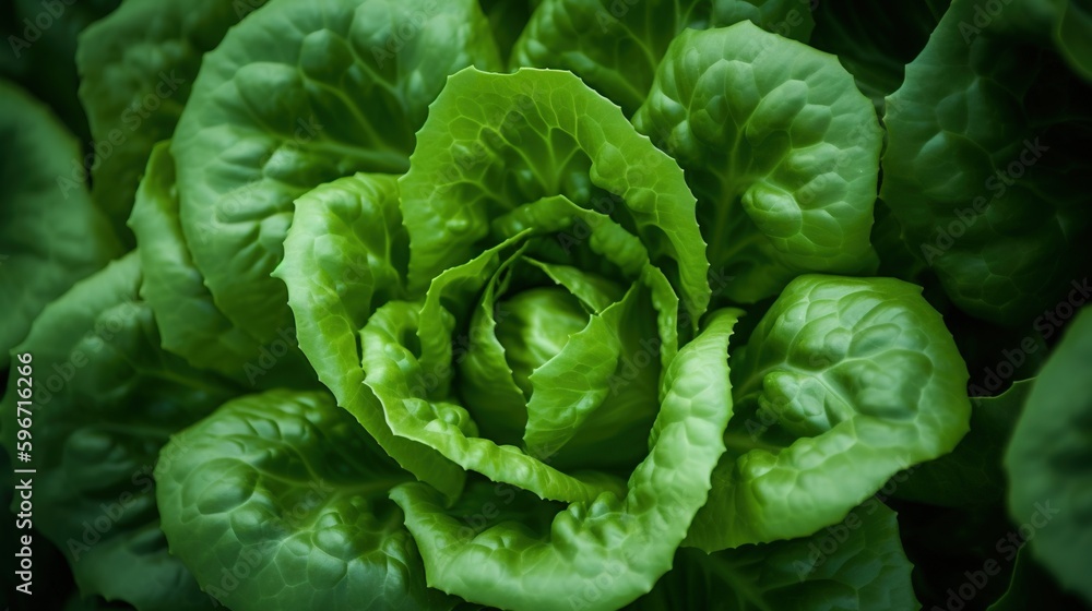Obraz premium close-up of a green lettuce