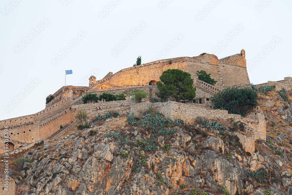 castle in the mountains, nafplion Greece