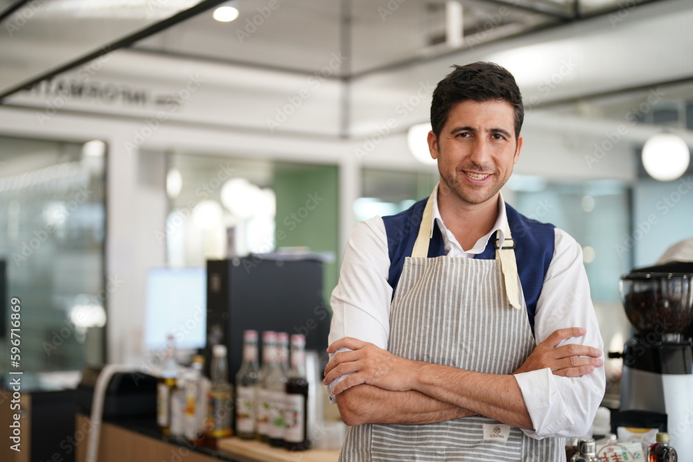 Modern small business, cafe and work outdoor, new normal and startup Modern small business, cafe and work outdoor, new normal and startup