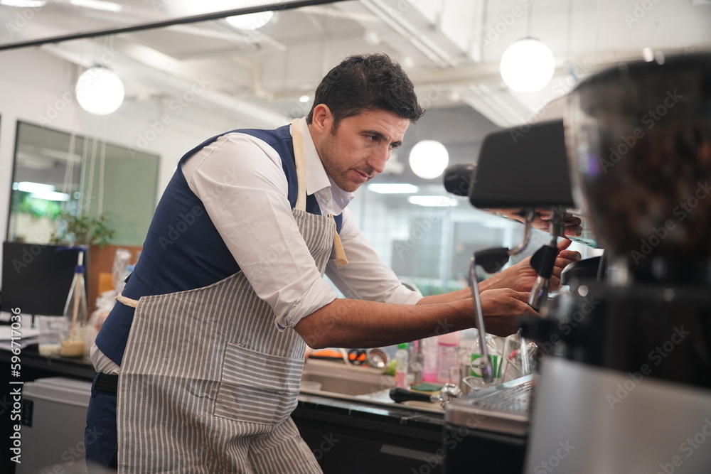 Modern small business, cafe and work outdoor, new normal and startup Modern small business, cafe and work outdoor, new normal and startup