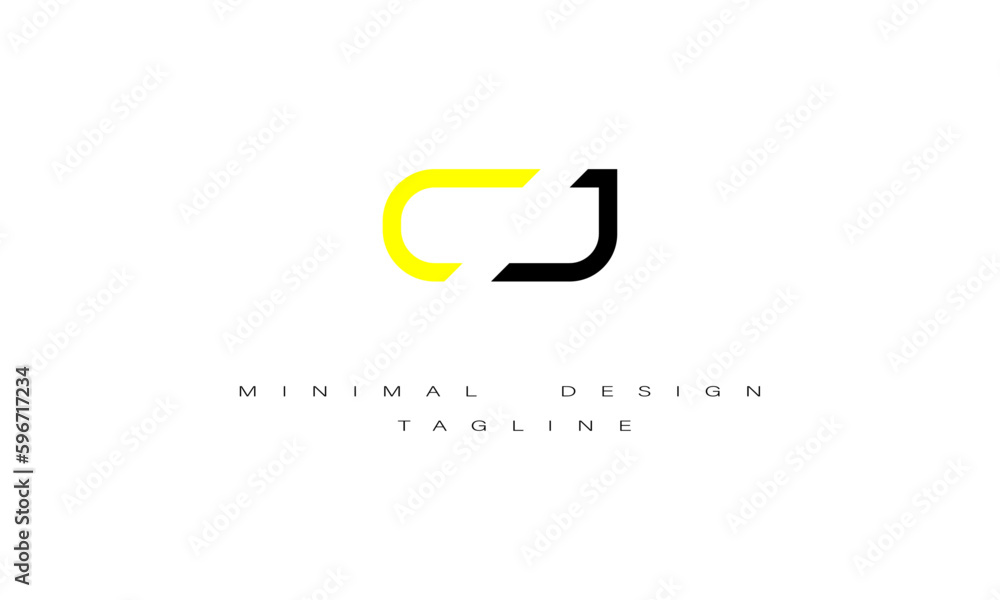 CJ or JC Minimal Logo Design Vector Art Illustration CJ or JC Minimal Logo Design Vector Art Illustration