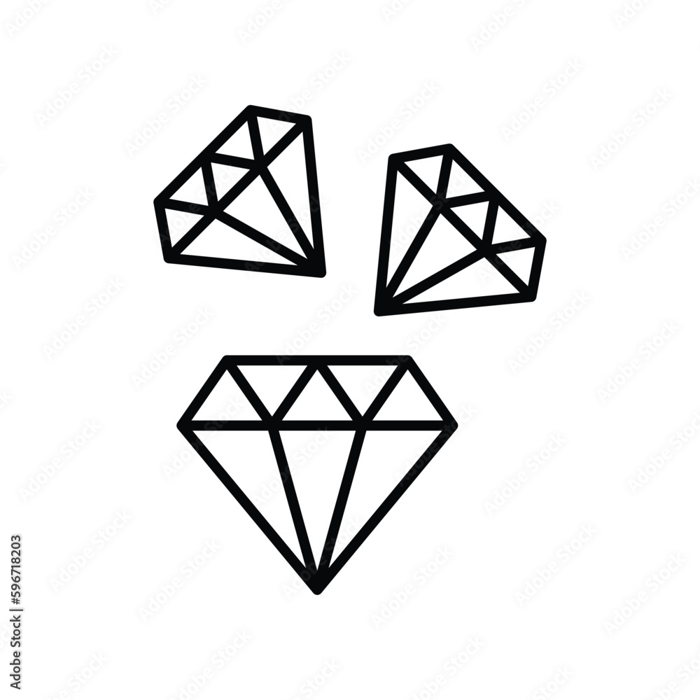Diamond icon stock illustration. Diamond icon stock illustration.