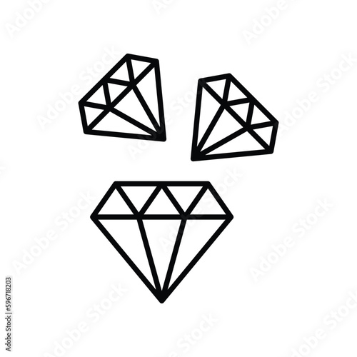 Diamond icon stock illustration.