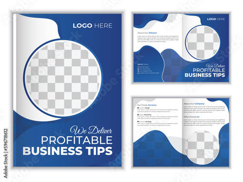 business bi fold brochure post design