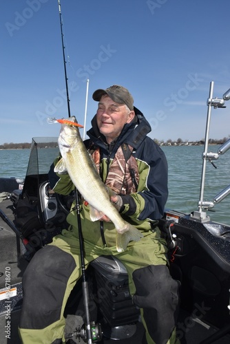 Angler with a walleye 