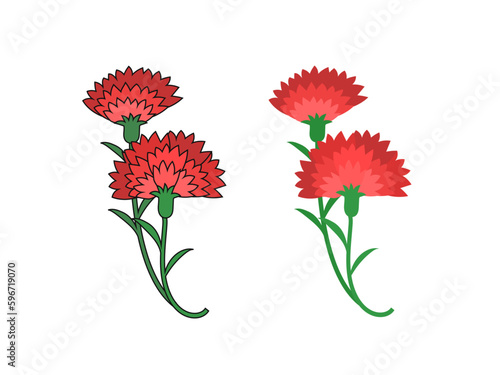 Vector Carnation 카네이션, 가정의달, 어버이날, 스승의날