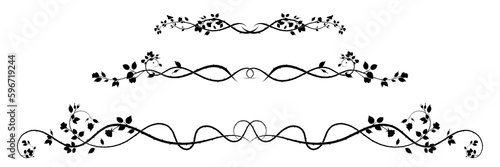 elements for ornament rose weaving plant. picture