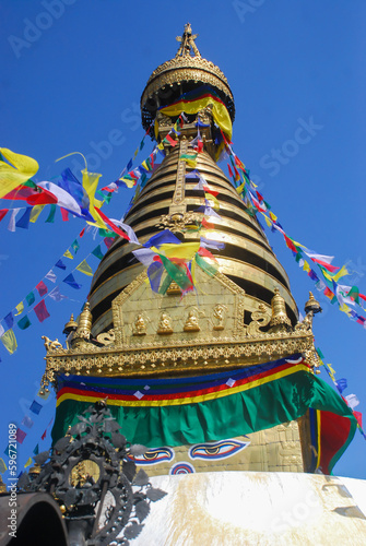 Swayambhu is an ancient religious complex atop a hill in the Kathmandu Valley, west of Kathmandu city.