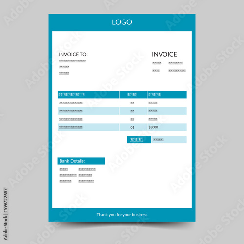 Business invoice form template. Invoicing quotes, money bills or price invoices and payment agreement design templates. Tax form, bill graphic or payment receipt page vector set See Less 