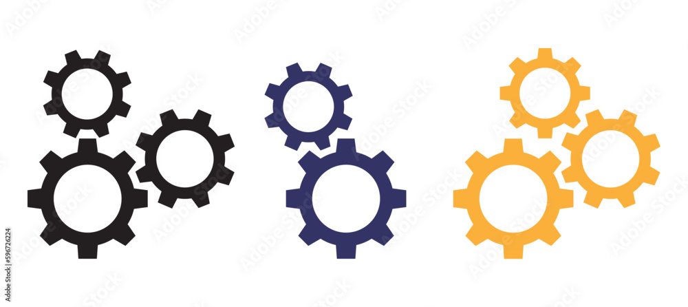 Setting gears icon on white background Setting gears icon on white background