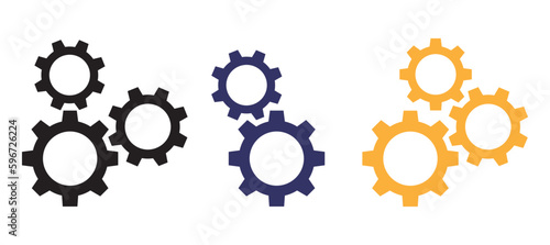 Setting gears icon on white background