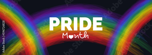 pride month lgbt colors rainbow banner vector illustration