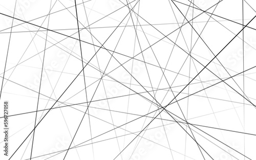 Amazing diagonal black background texture with white surface. Chaotic abstract line seamless pattern. Random geometric line seamless pattern. Black outline monochrome texture. Vector illustration.