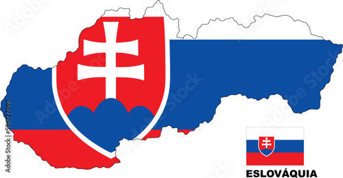 SLOVAKIA FLAG MAP