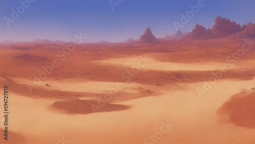 Desert dunes rocks landscape concept art generative AI